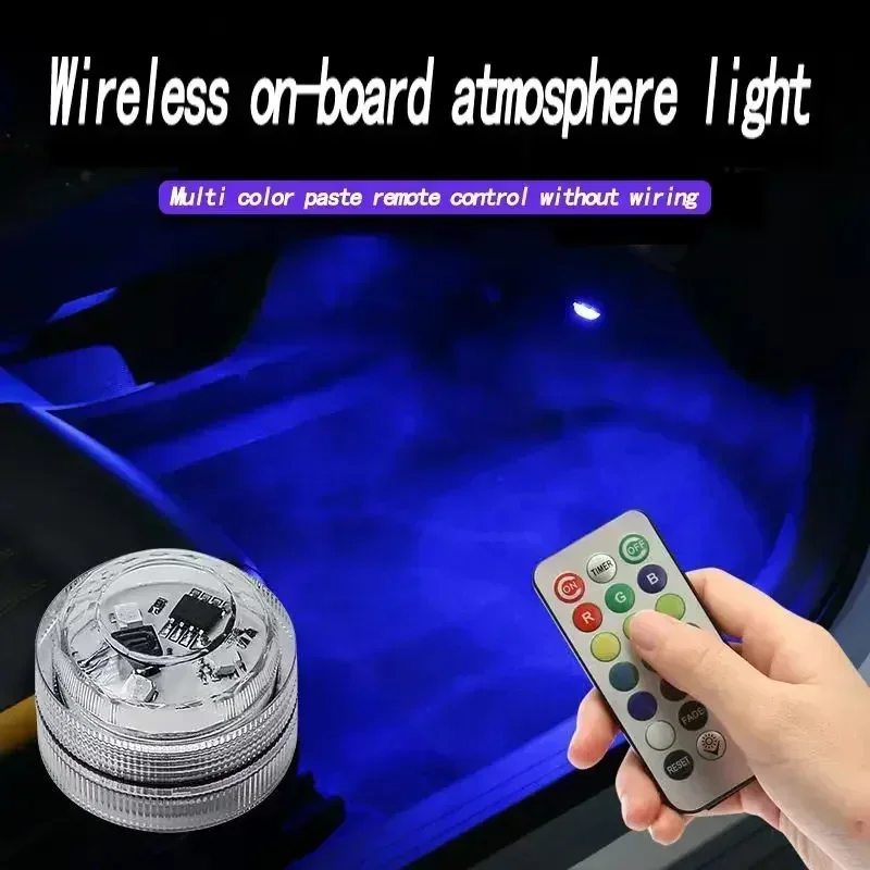 Car Ambient Light Kit With Remote - Lampu perekat sepeda, lampu ekor sepeda