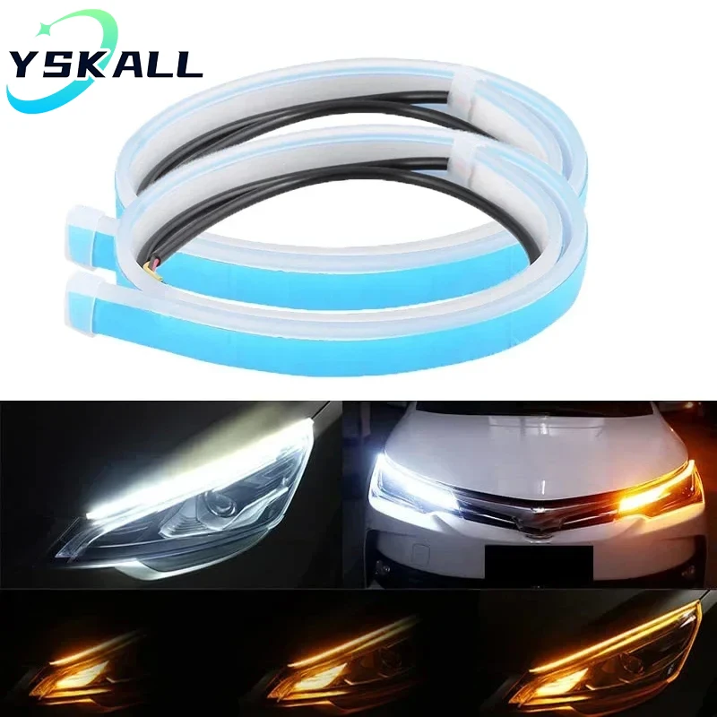 Car Led Strip 12V Waterproof - Lampu depan mobil LED DRL, cahaya