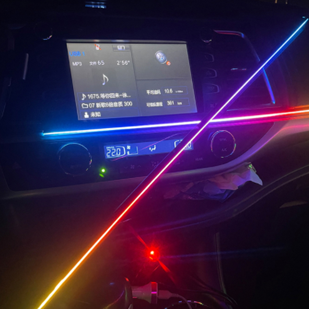 Car Dashboard Light Fiber Optic - Lampu dasbor Strip optik akrilik Interior
