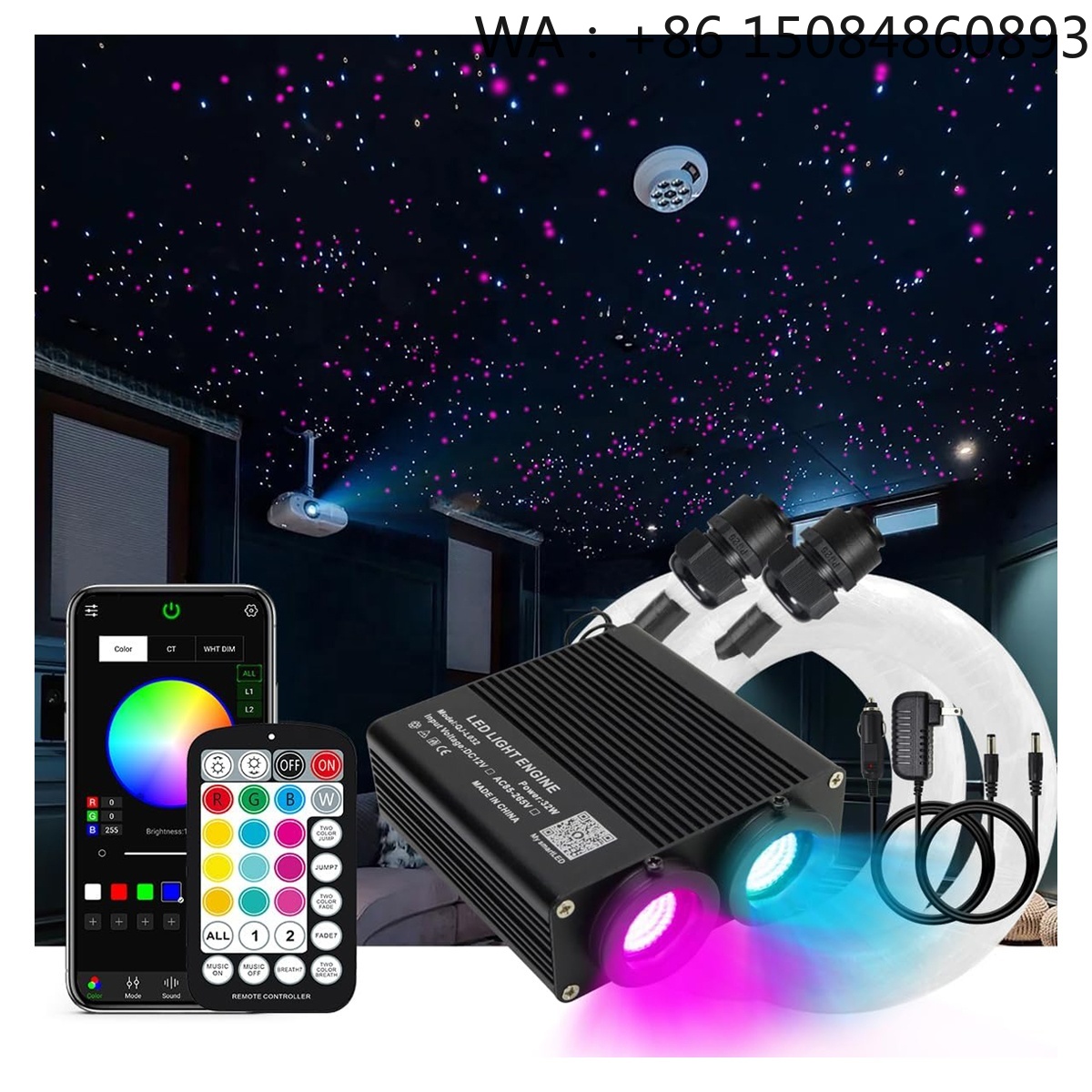 Car Roof Star Light Fiber Optic - Kit Lampu Bintang Fiber Optik Dual