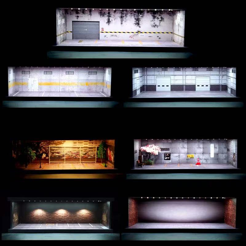 Car Ambient Lighting 18 In 1 - Model Garasi Mobil Skala 1/64 Baru