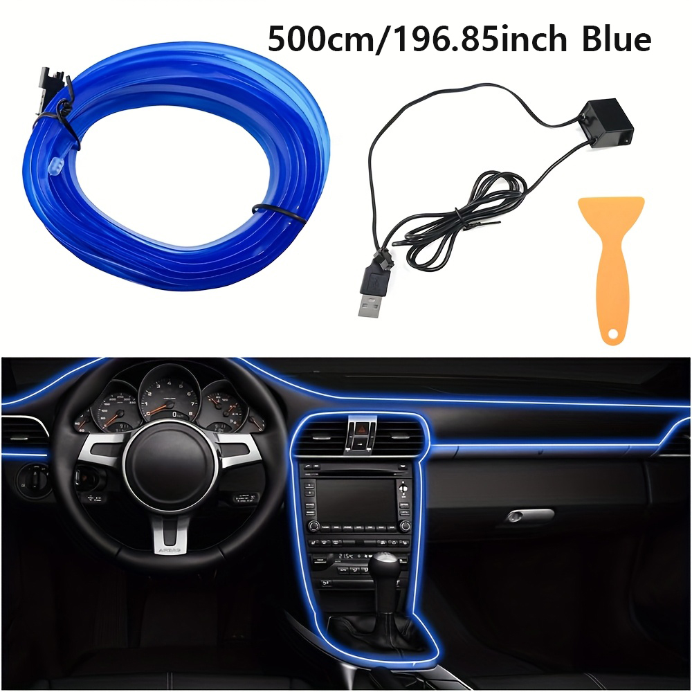 Car Dashboard Light Fiber Optic - Lampu Suasana Interior Mobil RGB 5M,