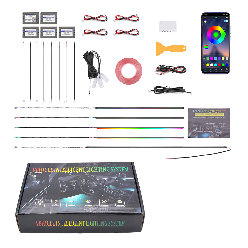 Car Ambient Lighting 18 In 1 - Kit Lampu Ambient Mobil Terlaris 18