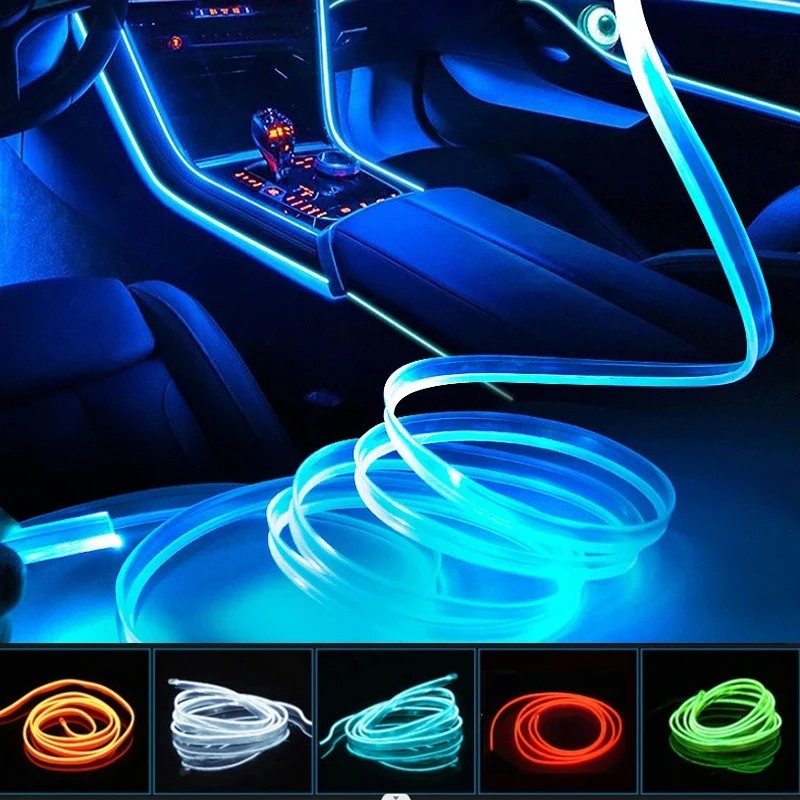 Car Interior Neon Light Usb - Lingkungan Mobil Kawat El LED USB