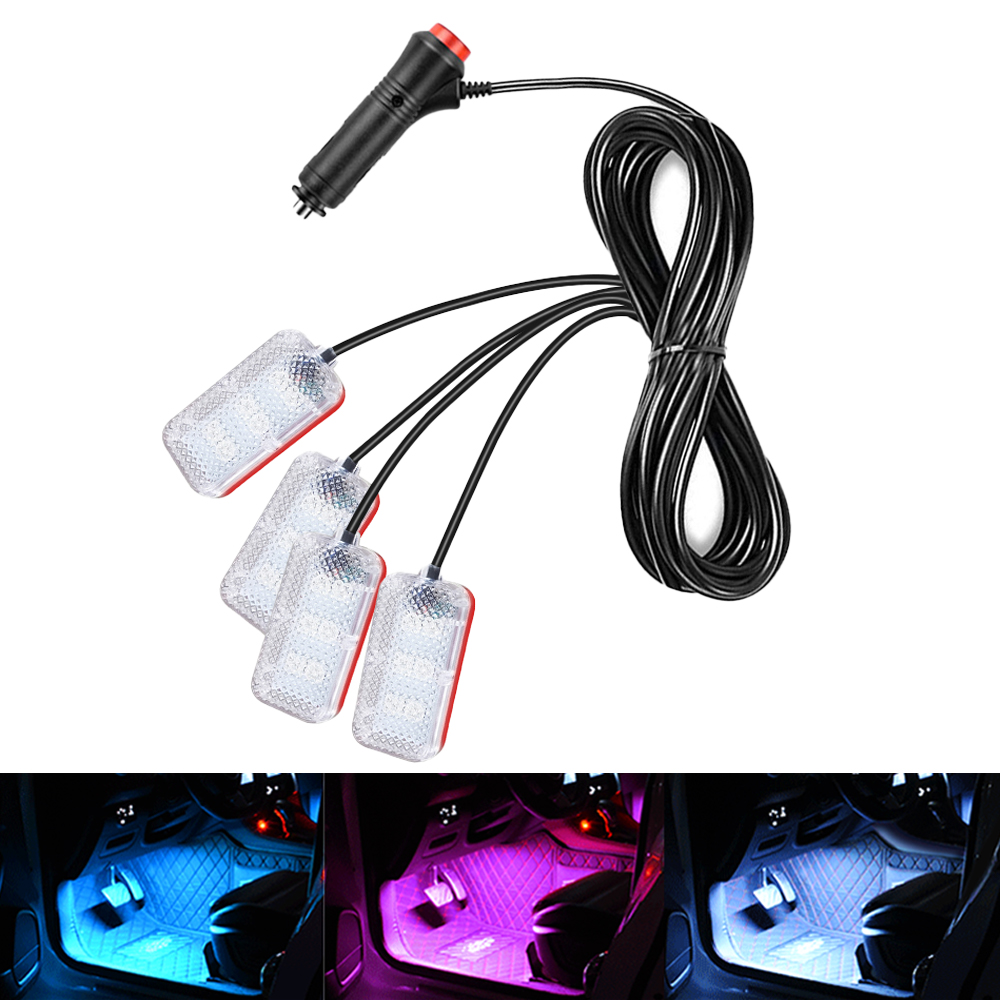 Car Interior Neon Light Usb - Lampu Neon Mobil LED Lampu Kaki