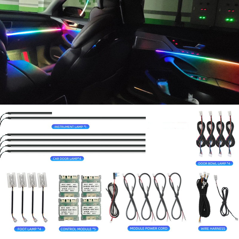 Car Dashboard Light Fiber Optic - Lampu Ambient Interior Mobil LED 64