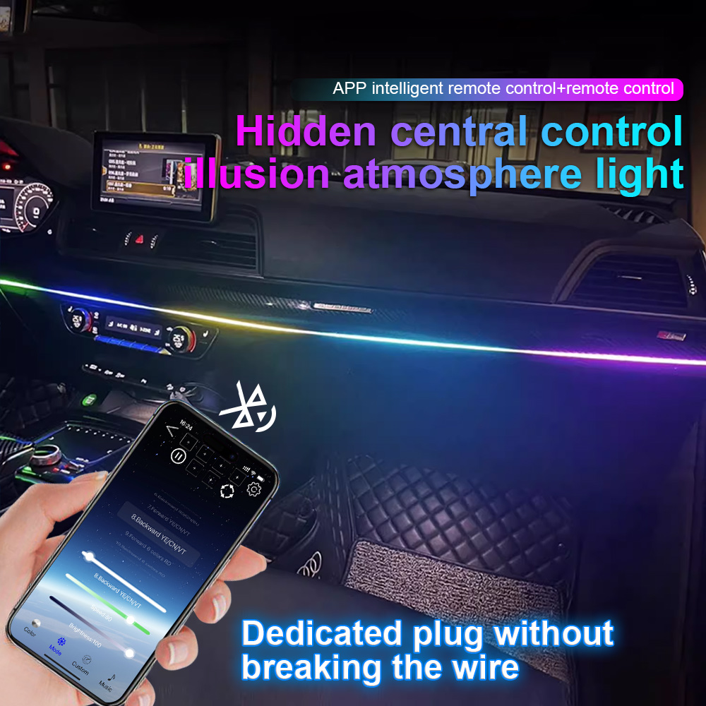 Car Interior Led Strip App Control - Lampu dasbor strip akrilik lampu LED