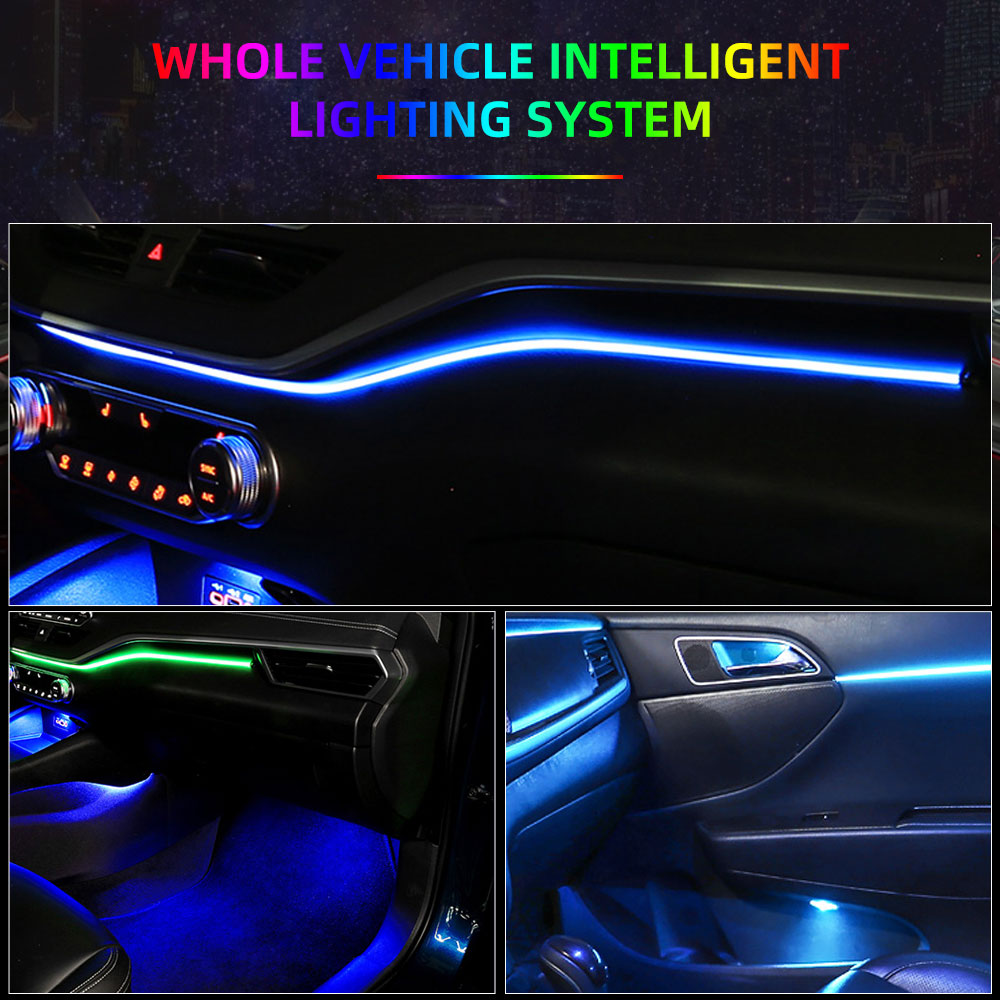 Car Ambient Lighting 64 Color - Lampu suasana mobil RBG 64 warna,
