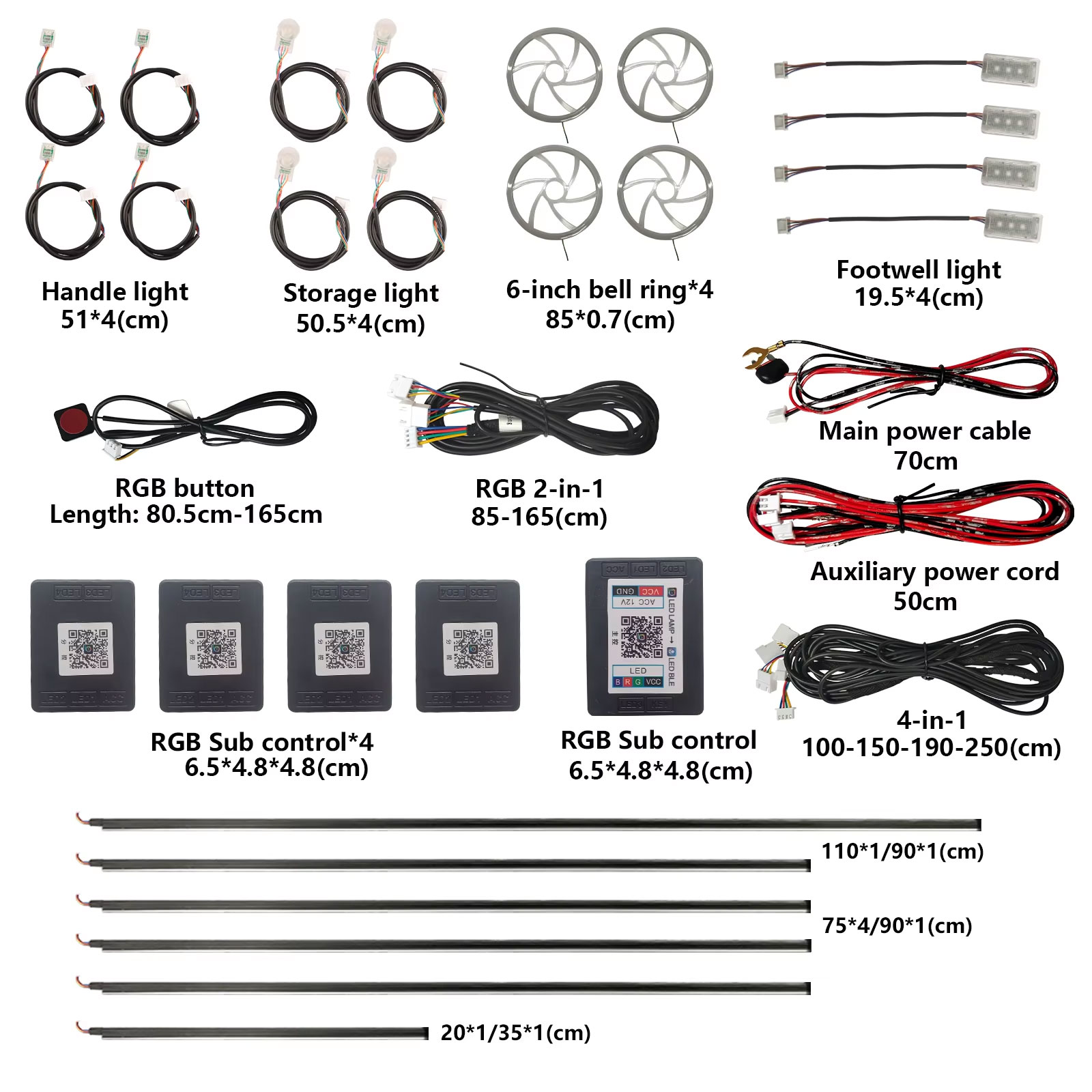 Car Interior Led Strip App Control - Untuk Aplikasi Lampu Ambient, model mobil