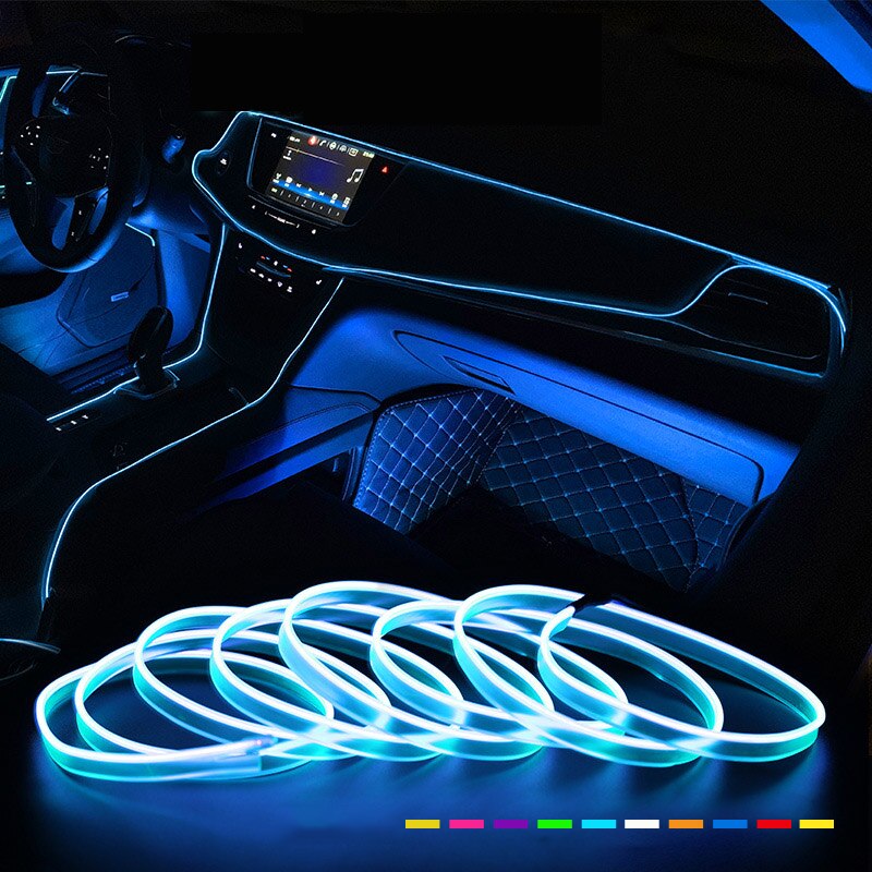 Car Interior Neon Light Usb - Lampu dekorasi Interior mobil, Strip Neon