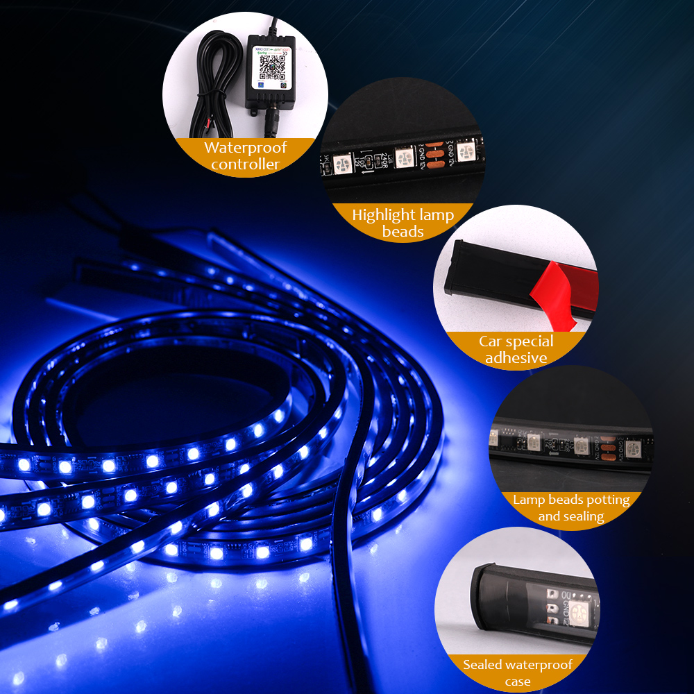 Lampu bawah mobil, Neon LED RG - Car Led Strip 12V Waterproof ulasan dan harga