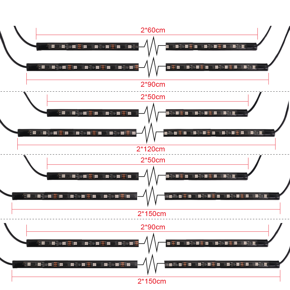 Lampu bawah mobil, Neon LED RG - Car Led Strip 12V Waterproof ulasan dan harga