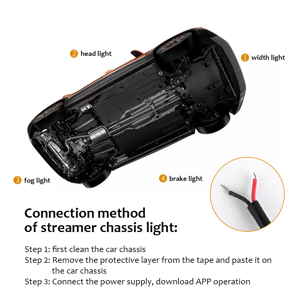 Lampu bawah mobil, Neon LED RG - Car Led Strip 12V Waterproof ulasan dan harga