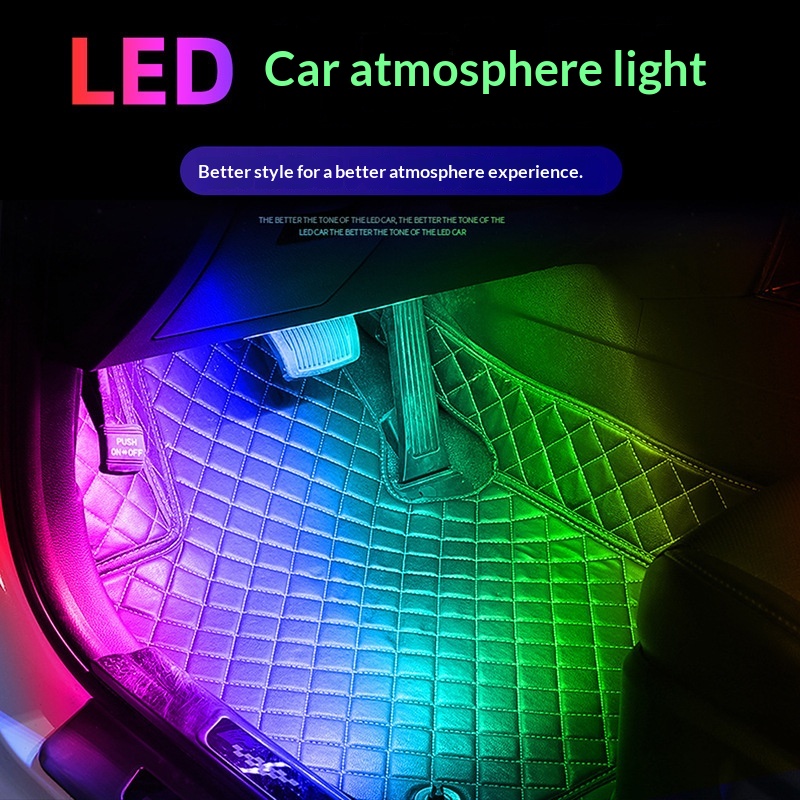 Lampu Ambient RGB LED untuk Ar - Car Ambient Light Sound Activated ulasan dan harga