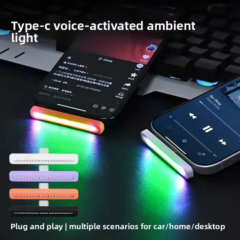 Lampu ritme RGB USB-C yang ind - Car Ambient Light Sound Activated ulasan dan harga