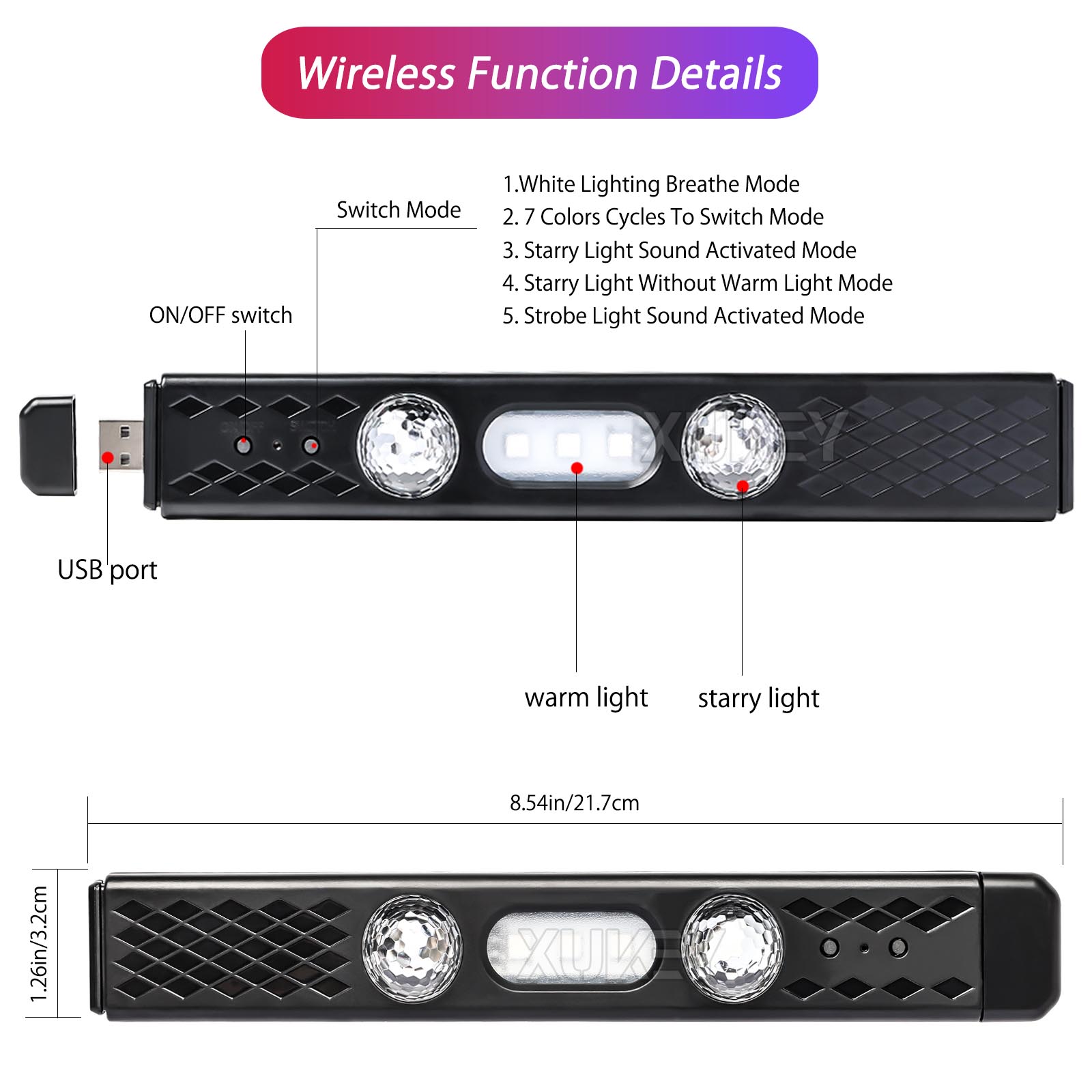 Lampu Interior mobil isi ulang - Car Ambient Light Kit With Remote ulasan dan harga