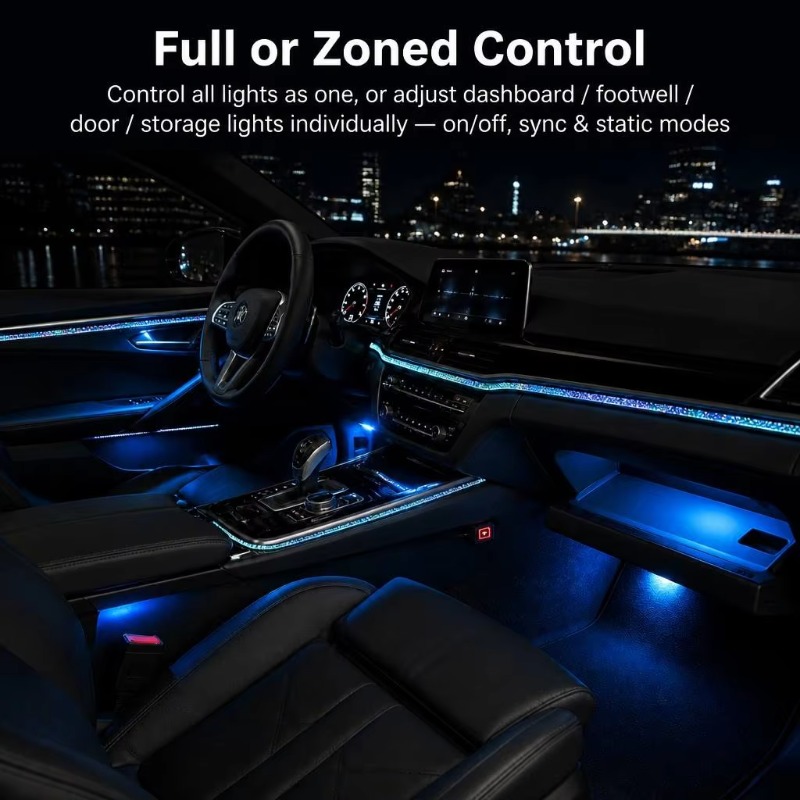 Paket Lampu Ambient Mobil 18 i - Car Ambient Light Kit With Remote ulasan dan harga