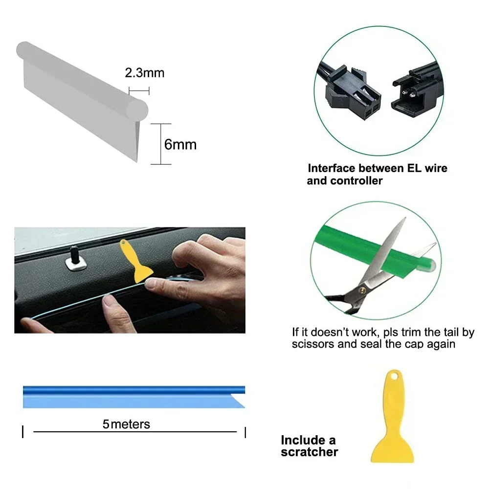 Lampu Atmosfer Interior Mobil  - Car Interior Neon Light Usb ulasan dan harga