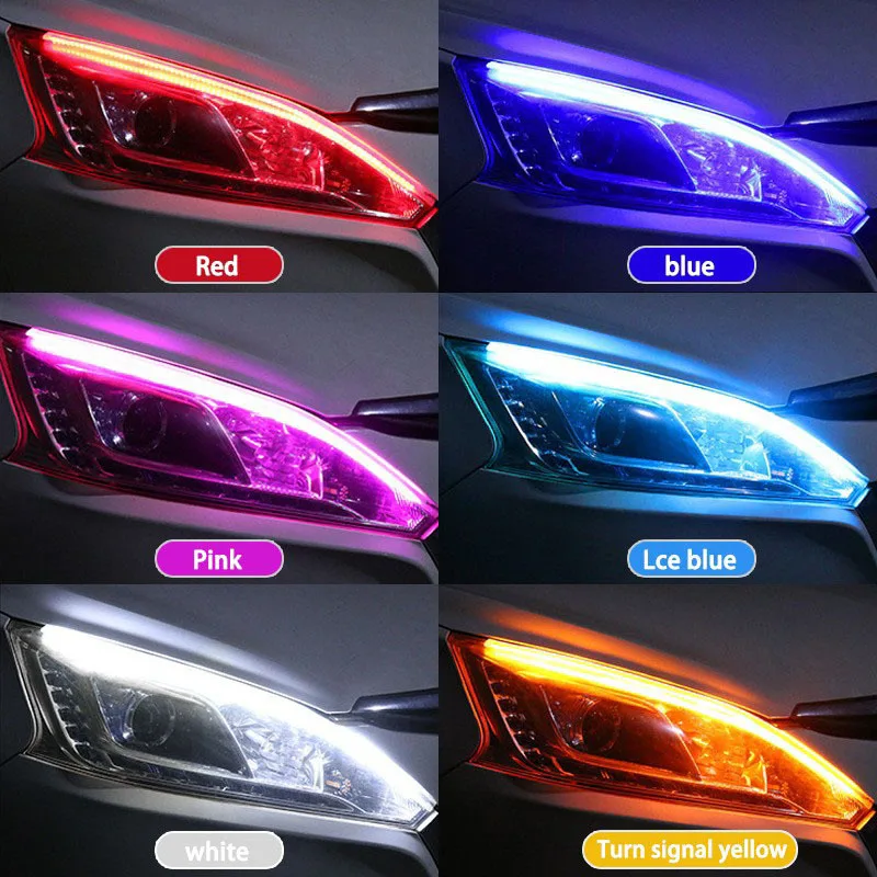 Lampu depan mobil, 2 buah DRL  - Car Led Strip 12V Waterproof ulasan dan harga