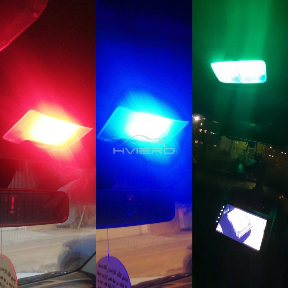 2 Buah T10 LED RGB Interior 12 - Car Ambient Light Kit With Remote ulasan dan harga
