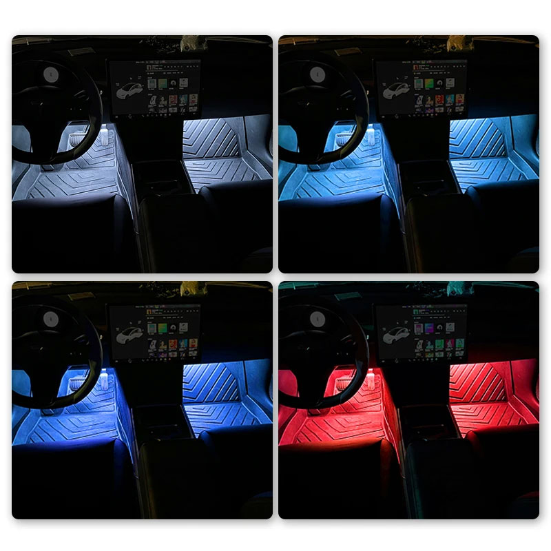 Lampu Neon Mobil Lampu Kaki LE - Car Interior Neon Light Usb ulasan dan harga