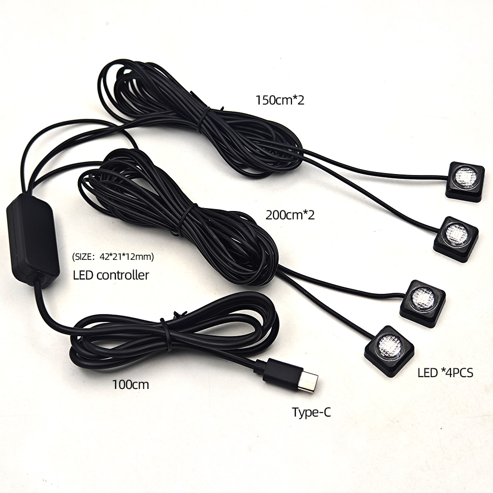 Lampu Mobil Tipe C untuk di Ka - Car Footwell Light Rgb Bluetooth ulasan dan harga