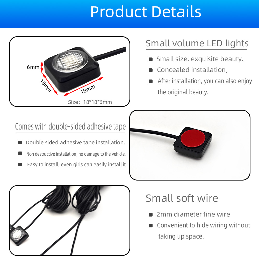 Lampu Mobil Tipe C untuk di Ka - Car Footwell Light Rgb Bluetooth ulasan dan harga