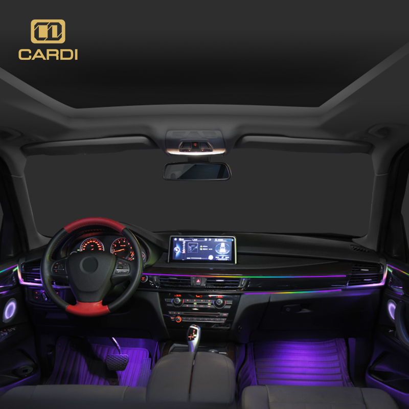 K4 18 1 Strip LED Neon Interio - Car Ambient Lighting 64 Color ulasan dan harga