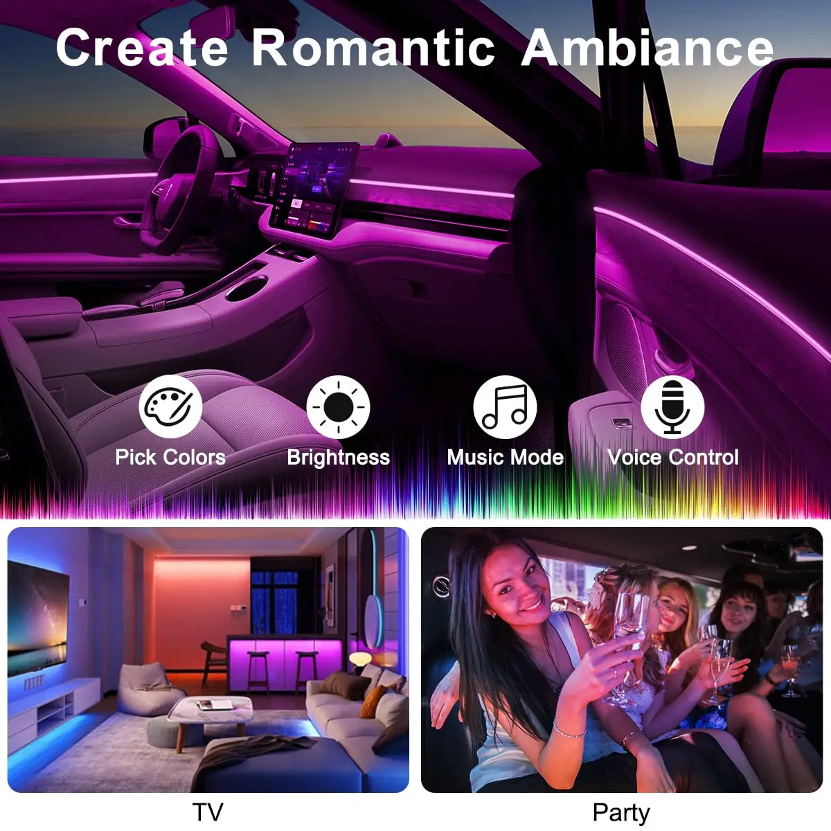 Kit Lampu Ambient Mobil LED RG - Car Dashboard Light Fiber Optic ulasan dan harga
