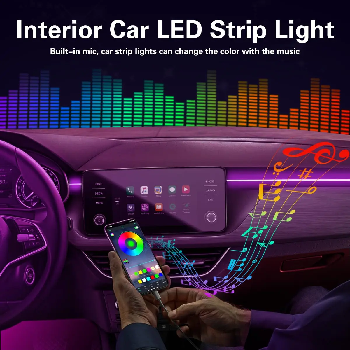 Kit Lampu Ambient Mobil LED RG - Car Dashboard Light Fiber Optic ulasan dan harga
