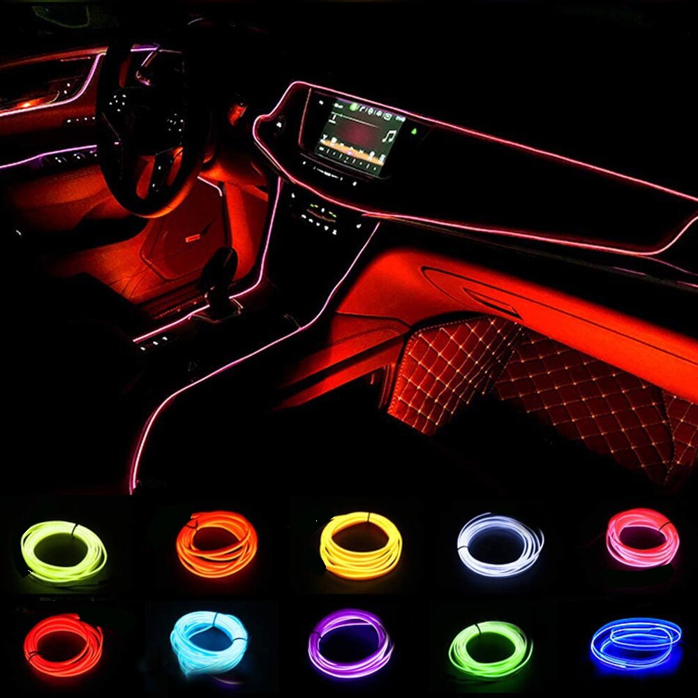 Lampu LED, cahaya suasana, LED - Car Interior Neon Light Usb ulasan dan harga
