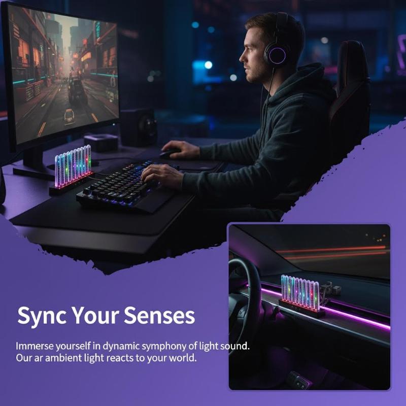 Lampu LED Strip RGB Dinamis Ak - Car Ambient Light Sound Activated ulasan dan harga