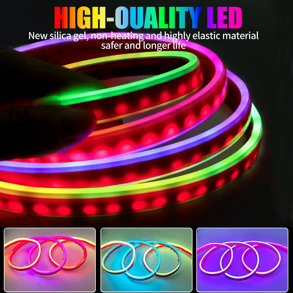 RGB Pemindaian Dinamis Mulai D - Car Led Strip 12V Waterproof ulasan dan harga