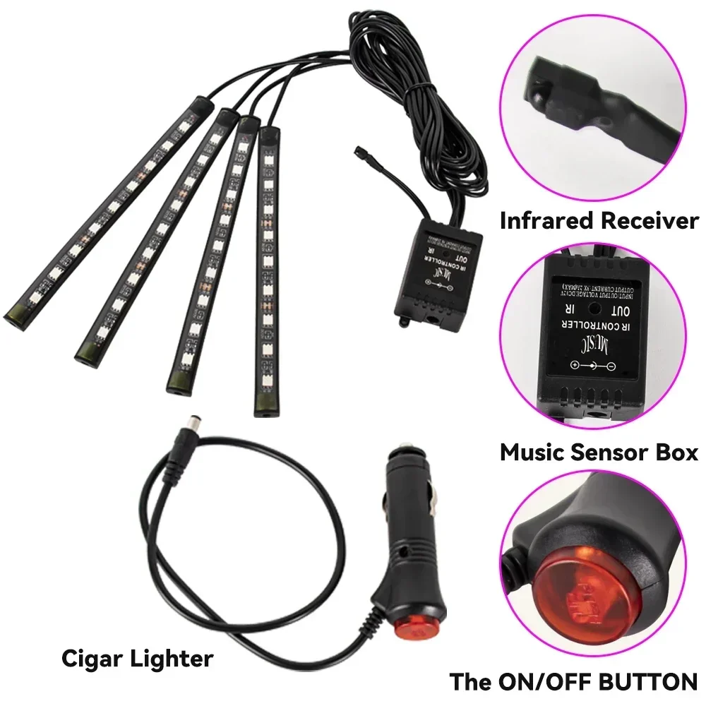 Lampu LED Neon RGB untuk Bawah - Car Led Strip 12V Waterproof ulasan dan harga