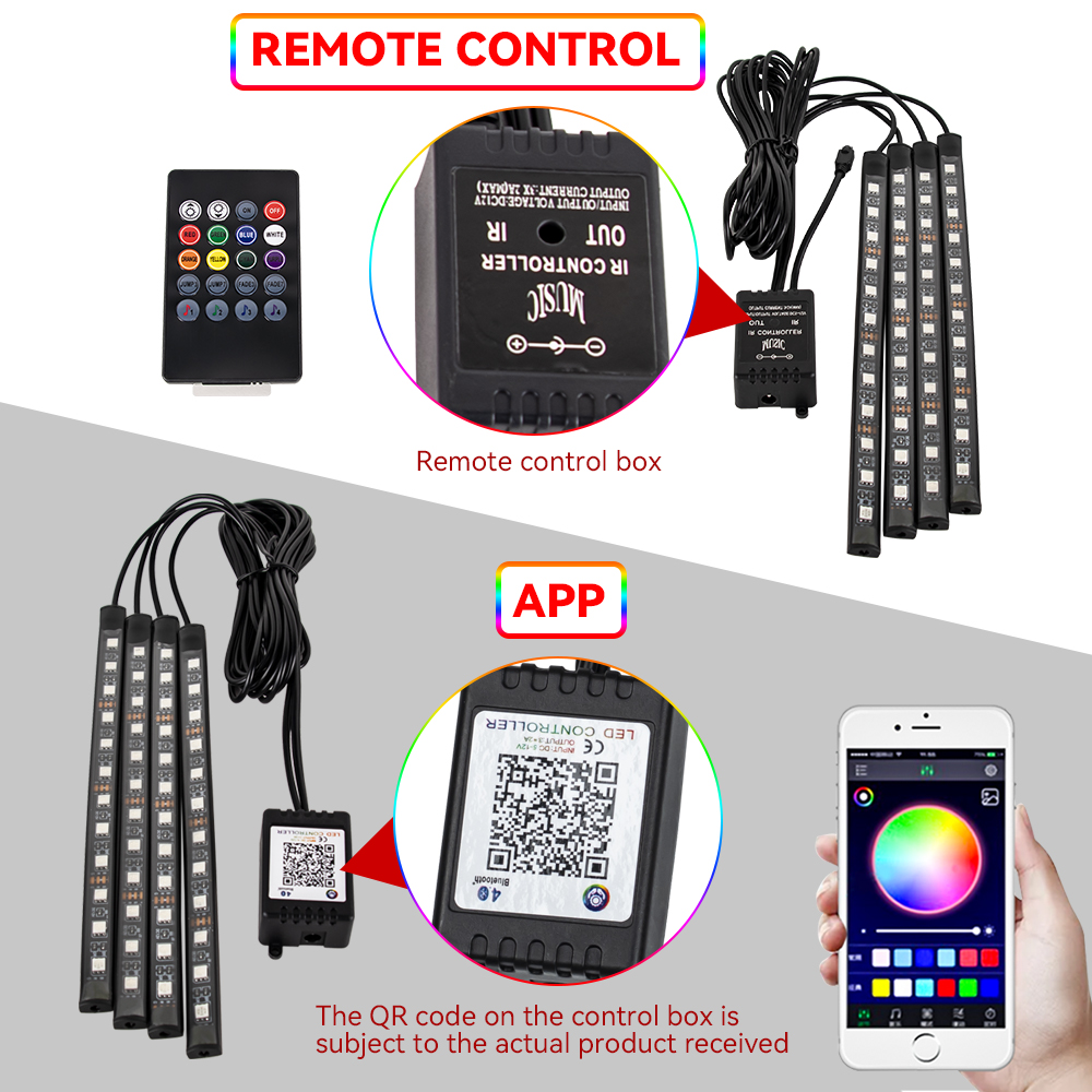 RGB Kit lampu kaki motor LED,  - Car Led Strip 12V Waterproof ulasan dan harga