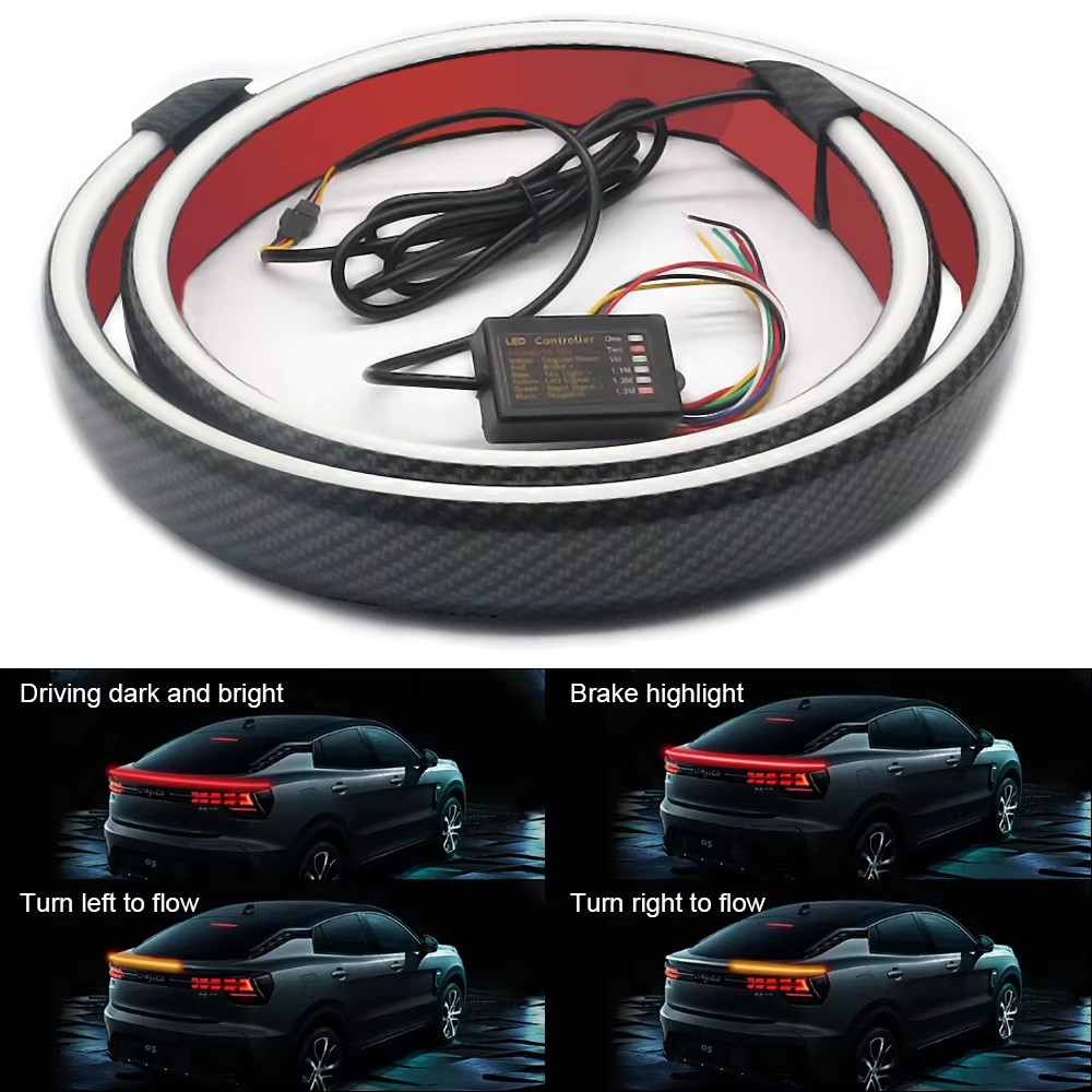 120/130CM Lampu Spoiler LED Se - Car Roof Star Light Fiber Optic ulasan dan harga