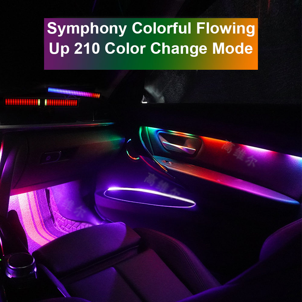 6 10 14 In 1 18 In 1 LED Simfo - Car Ambient Light Door Panel Acrylic ulasan dan harga
