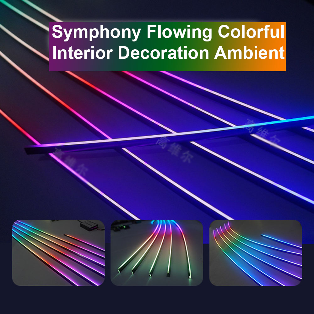 6 10 14 In 1 18 In 1 LED Simfo - Car Ambient Light Door Panel Acrylic ulasan dan harga