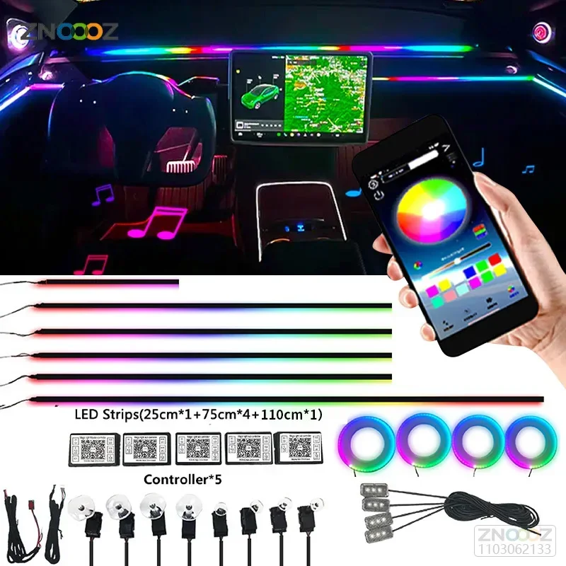 Lampu suasana Interior mobil N - Car Ambient Light Sound Activated ulasan dan harga