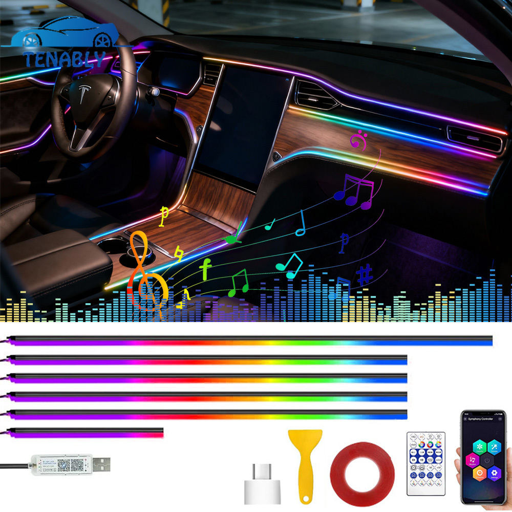 Lampu Strip Atmosfer Mobil War - Car Interior Neon Light Usb ulasan dan harga