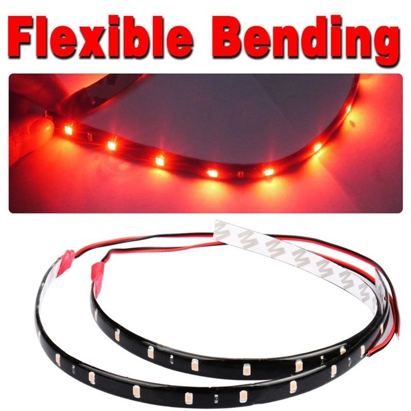 6 buah lampu setrip LED tahan  - Car Led Strip 12V Waterproof ulasan dan harga