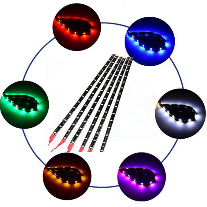 6 buah lampu setrip LED tahan  - Car Led Strip 12V Waterproof ulasan dan harga