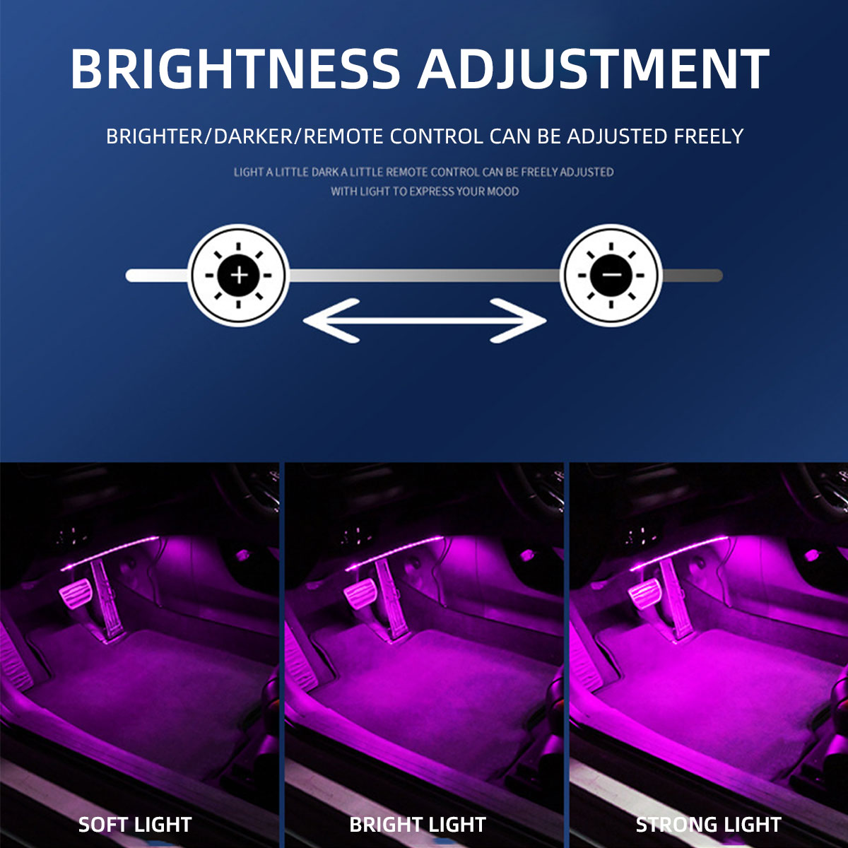 2/4in1 Neon 12/18 LED Lampu In - Car Interior Neon Light Usb ulasan dan harga