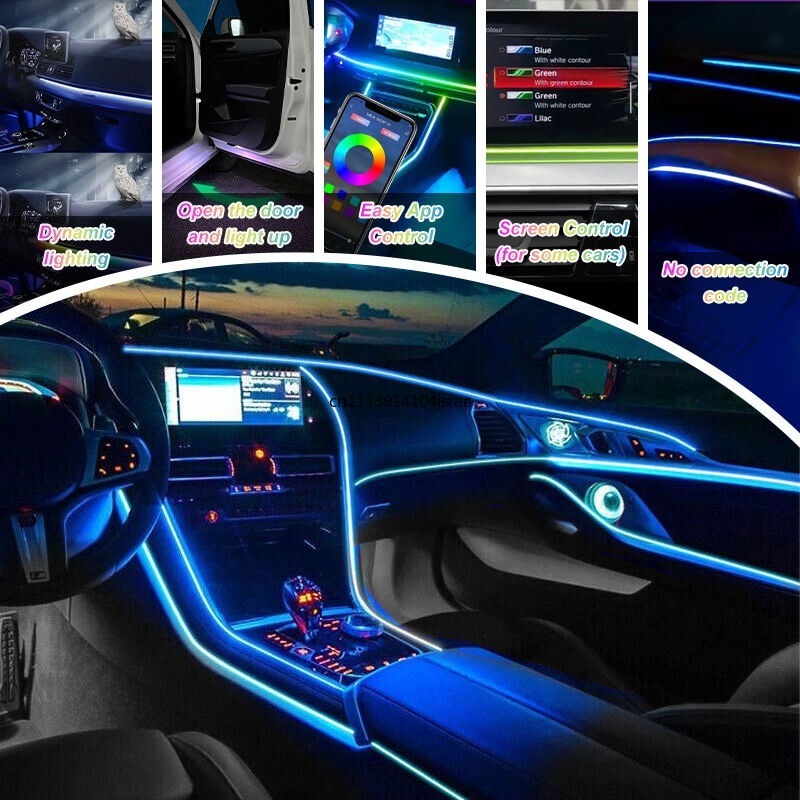 Kit Peningkatan Lampu Ambient  - Car Ambient Lighting 64 Color ulasan dan harga