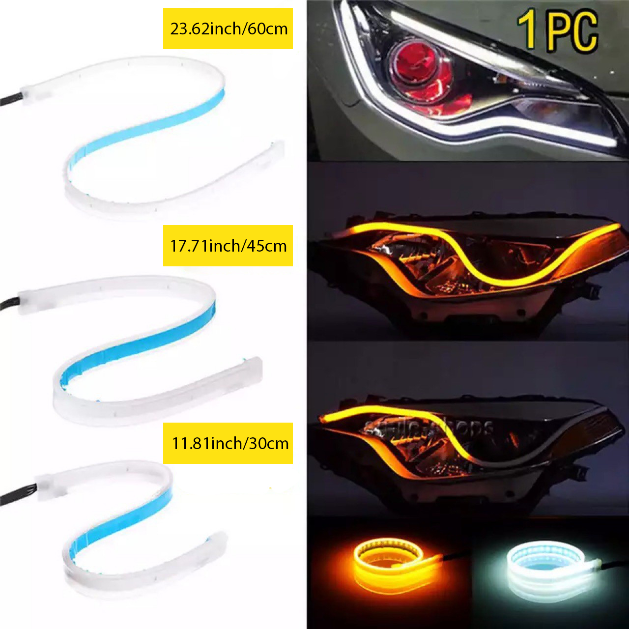 1Pc Lampu LED Fleksibel 12V un - Car Led Strip 12V Waterproof ulasan dan harga