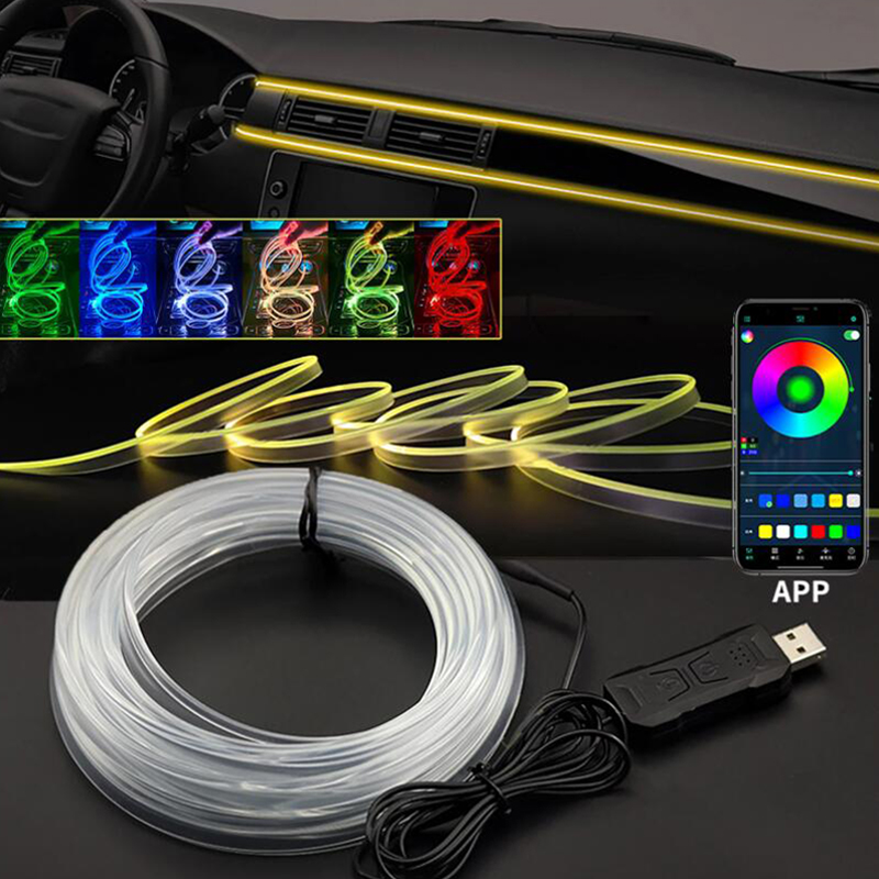 Lampu setrip LED Interior mobi - Car Interior Led Strip App Control ulasan dan harga