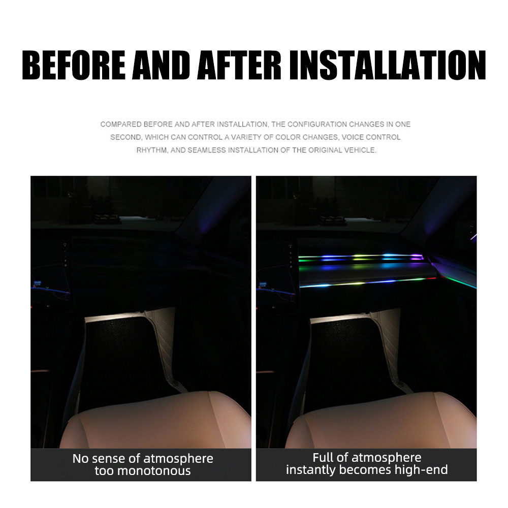 Lampu setrip Interior mobil Le - Car Ambient Light Kit With Remote ulasan dan harga