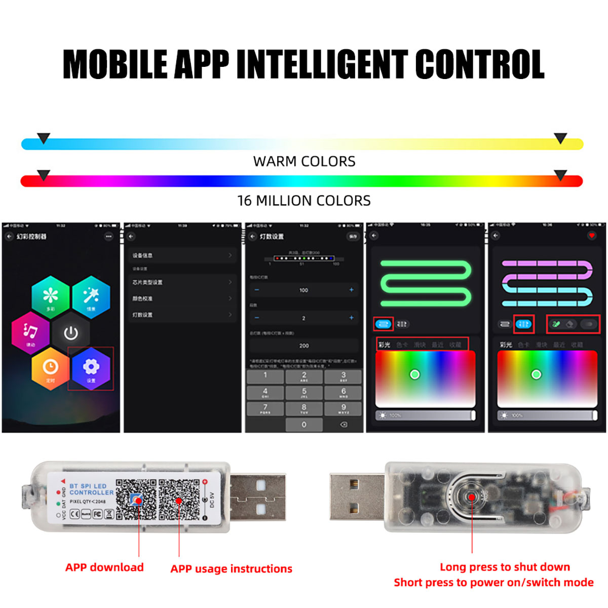 Lampu setrip Interior mobil Le - Car Ambient Light Kit With Remote ulasan dan harga