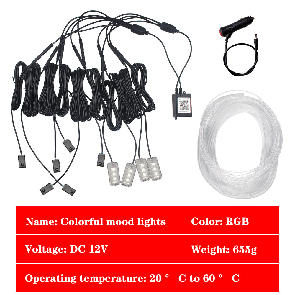 Aksesoris Mobil 9/10in1 Dekora - Car Dashboard Light Fiber Optic ulasan dan harga