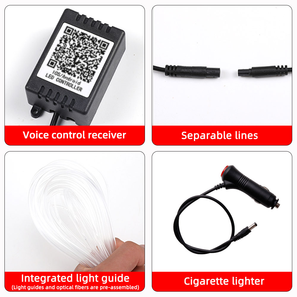 Aksesoris Mobil 9/10in1 Dekora - Car Dashboard Light Fiber Optic ulasan dan harga